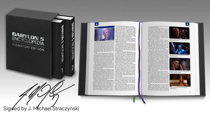 RARE - Babylon 5 Encyclopedia Signature Edition - 2 Volume, Signed By Straczynski in Shrink-Wrap